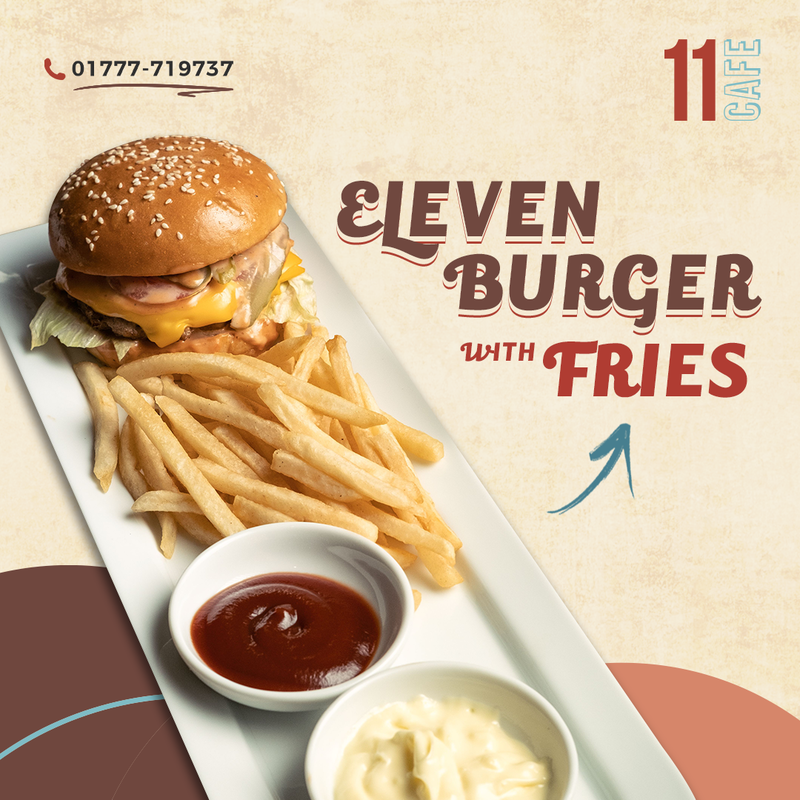Eleven Cafe-11Cafe-Burger with Fries
