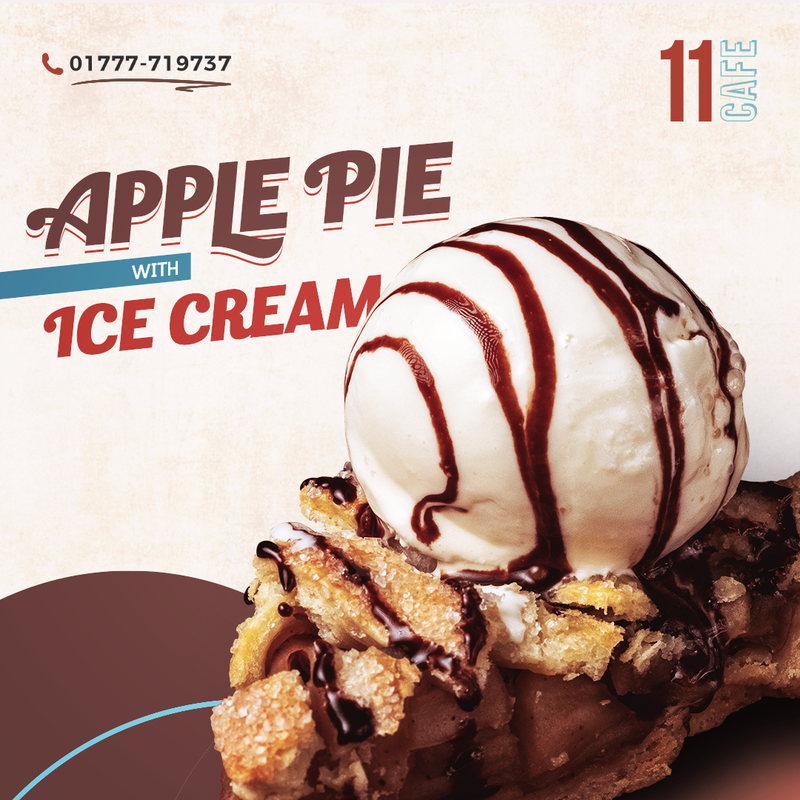 Eleven Cafe-11Cafe-Apple Pie with Ice Cream.